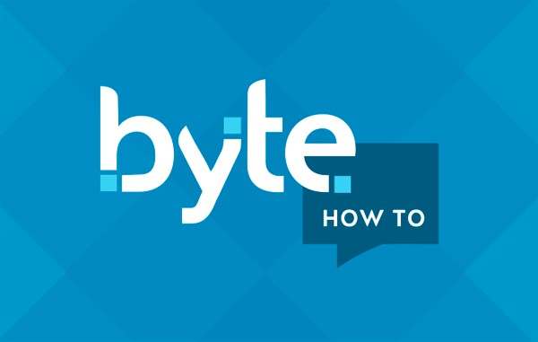 Image with Byte's wordmark and the words how to, in a speech box