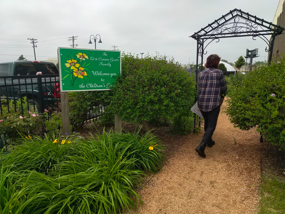 image of greenfield public library garden